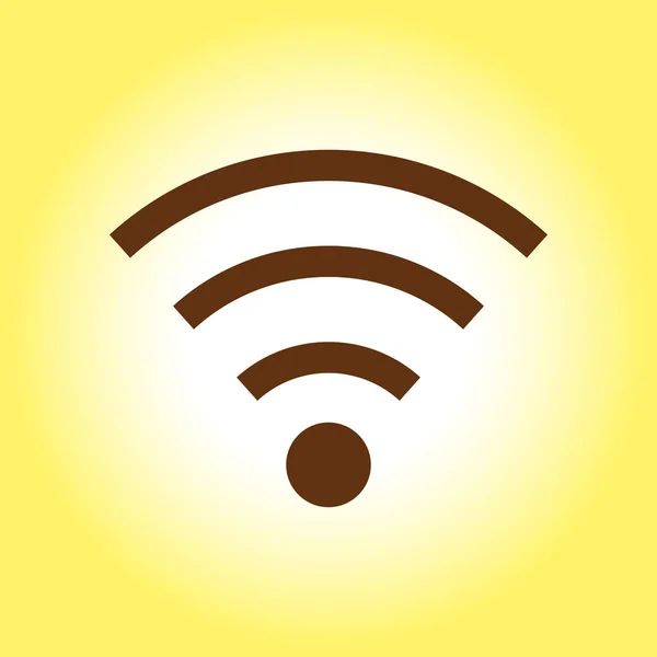 Wifi Symbol Vektorové Ikony Bezdrátové Sítě Plochý Design — Stockový vektor