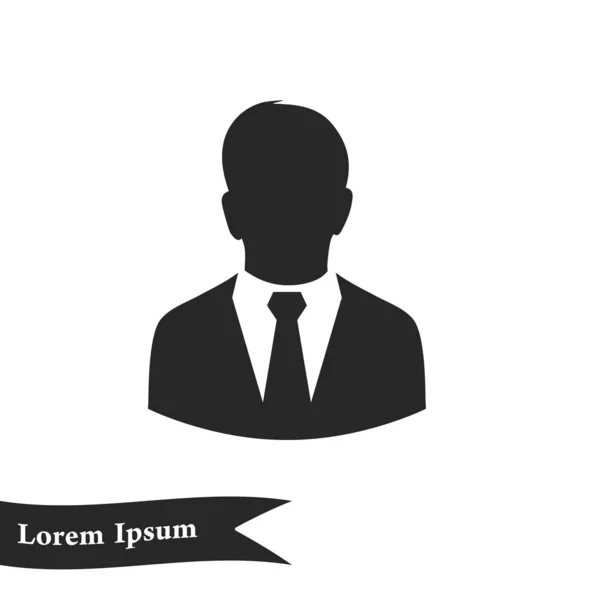 User Icon Man Business Suit — Stock Vector