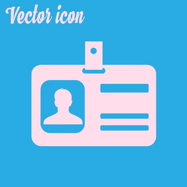 Icono Tarjeta Identificación Estilo Diseño Plano Eps — Vector de stock