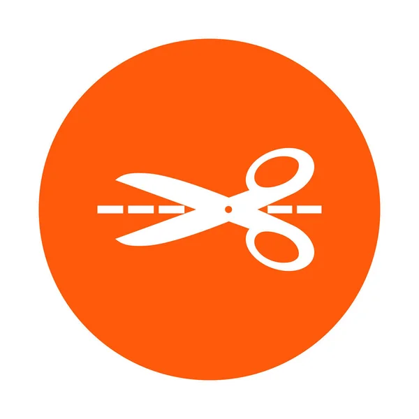 Scissors Cut Lines Icon — Stock Vector