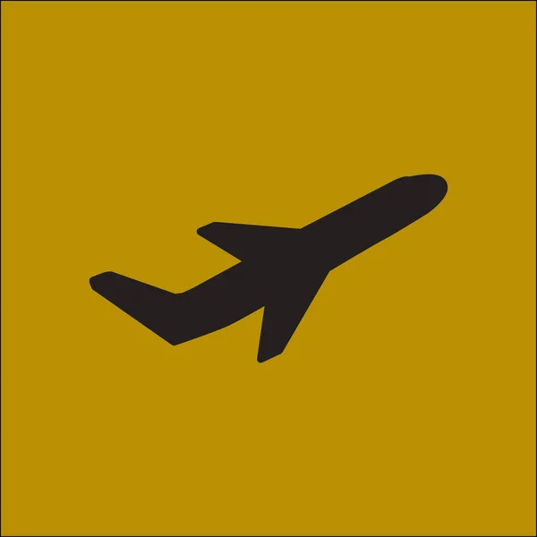 飞机机票机票飞机起飞剪影元素 平面符号 旅行图标 扁平设计 Epps — 图库矢量图片