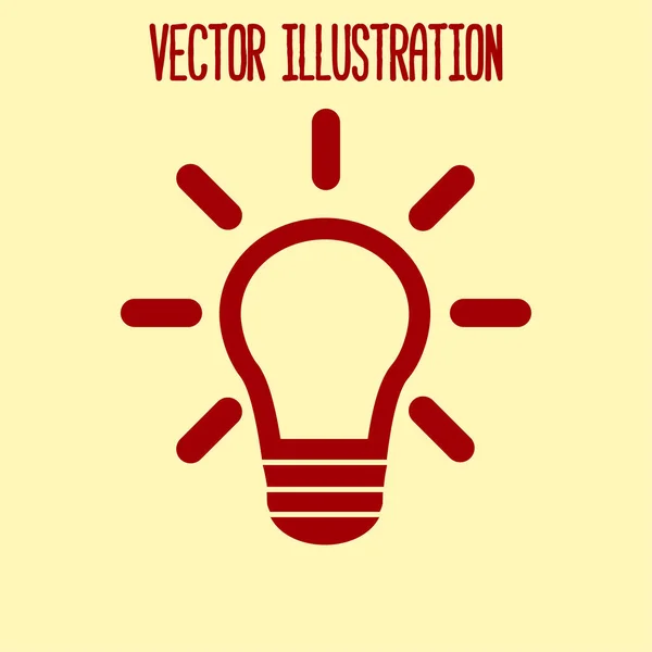 Lichte Lamp Teken Pictogram Idee Symbool — Stockvector