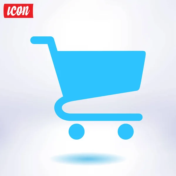 Icono Plano Carta Compras — Archivo Imágenes Vectoriales