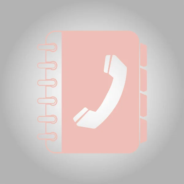 Phone Book Flat Icon Flat Design Style — Stock Vector