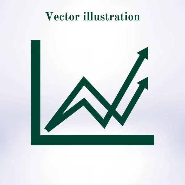 Business Graph Flat Icon Graph — Stock Vector