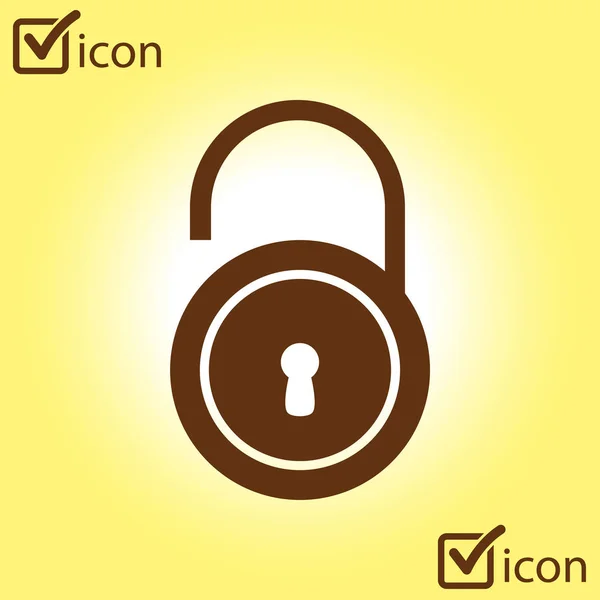 Unlock Icon Flat Design Style Vector Eps10 — Stock Vector