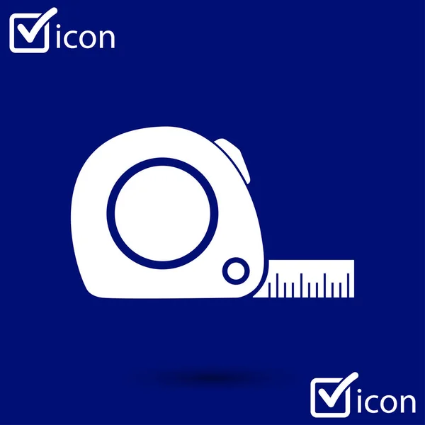 Tape Measure Icon Roulette Construction Symbol Dimensions Measurements Create Cutting — Stock Vector