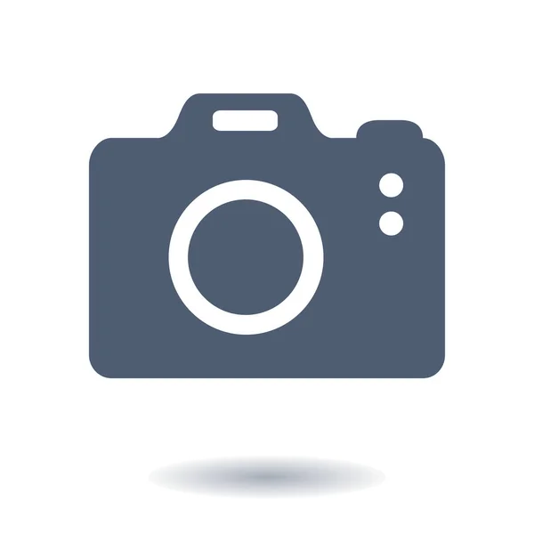 Fotocamera Simbol Dslr Camera Pictogram Digitale Camera Vlakke Ontwerpstijl — Stockvector