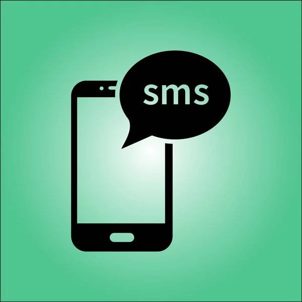 Smartphone Email Nebo Sms Ikona Simbol Podepisování Mobilních Pošt — Stockový vektor