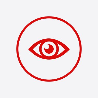 Göz simgesini. Düz tasarım stili.