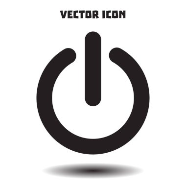 Güç işareti simgesi. Düz tasarım stili.   
