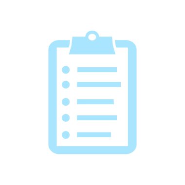 Listesi vektör simgesini denetleyin. Düz tasarım.