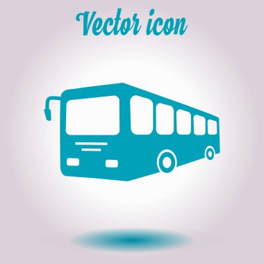 otobüs işareti simgesi. toplu taşıma sembolü.