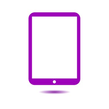 Modern dijital tablet Pc simgesi. Düz tasarım simgesi. EPS 10 vektör.