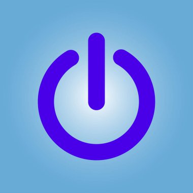 Güç işareti simgesi. Düz tasarım stili.   