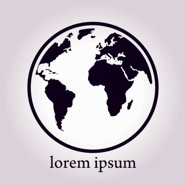 Küre simgesi basit vektör çizim