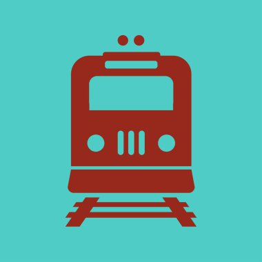 Tren simgesi. Metro erkek. Tren istasyonu işareti.