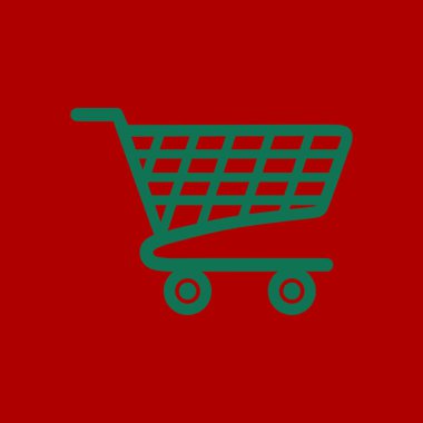 grafik alışveriş düz simgesi