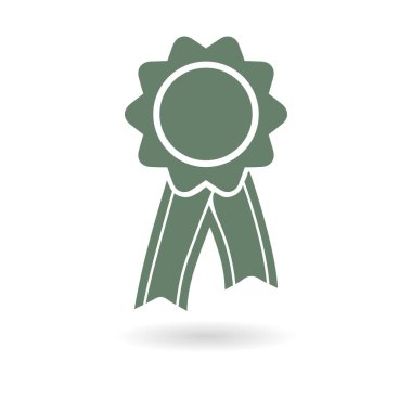  Kurdele simgesi ile rozet. Ödülü rozet şerit erkek ile.