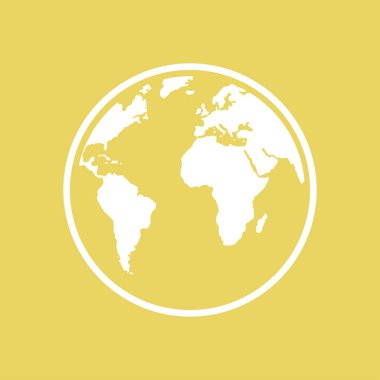 Küre simgesi basit vektör çizim