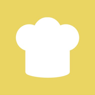 Chef şapka işareti simgesi. Şapka pişirme sembolü.