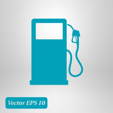 Benzin pompa meme işareti. Benzin istasyonu simgesi. Düz tasarım stili.