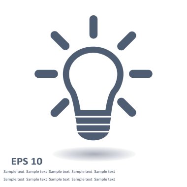 ışık lamba işareti simgesi. fikir sembolü.