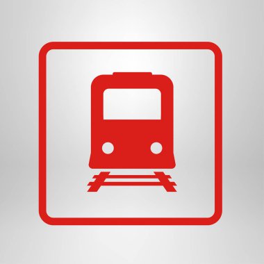 Tren simgesi. Metro erkek. Tren istasyonu işareti.
