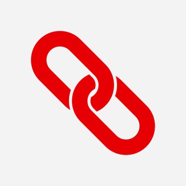 Bağlantı tek simge. Zincir bağlantı erkek.