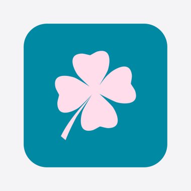 Yaprak yonca işareti simgesi. Aziz patrick sembolü. Ekoloji kavramı. Düz tasarım stili.