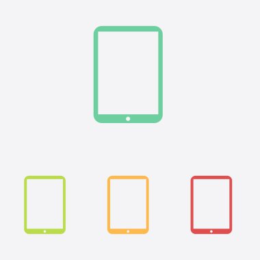 Modern dijital tablet Pc simgesi. Düz tasarım simgesi. 