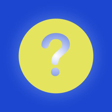 Soru işareti simgesi. Yardım sembolü. SSS işareti. Düz tasarım tarzı. EPS 10.