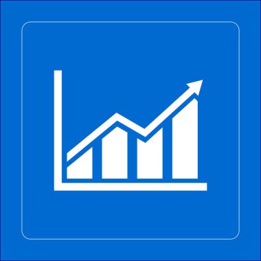 Infographic. Grafik simgesini. Büyüyen grafik erkek.
