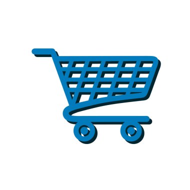 grafik alışveriş düz simgesi