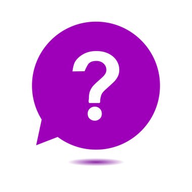 Soru işareti simgesi. Yardım sembolü. SSS işareti. Düz tasarım tarzı. EPS 10.