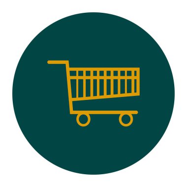 grafik alışveriş düz simgesi