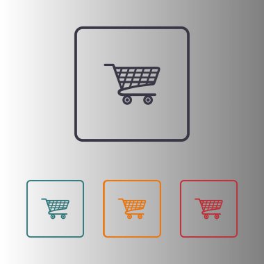 grafik alışveriş düz simgesi