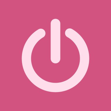 Güç işareti simgesi. Düz tasarım stili.  