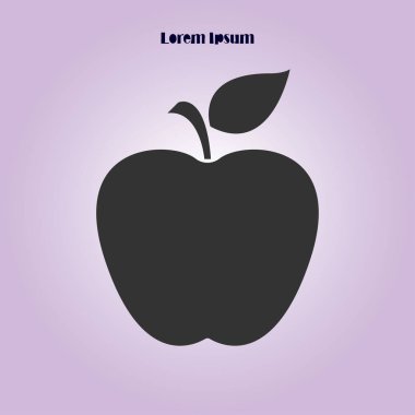 Elma simgesi basit vektör çizim