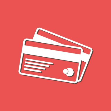 Vektör kredi kartları simgesi. Düz tasarım stili. EPS 10.