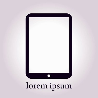 Modern dijital tablet Pc simgesi. Düz tasarım simgesi. EPS 10 vektör.
