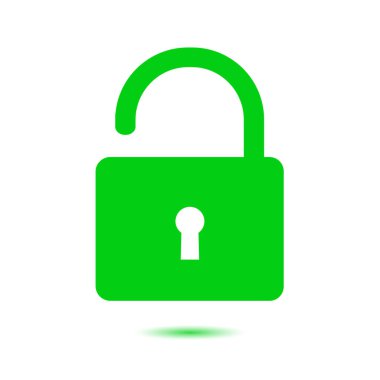 Simgesini kilidini. Düz tasarım stili. Vektör Eps10 