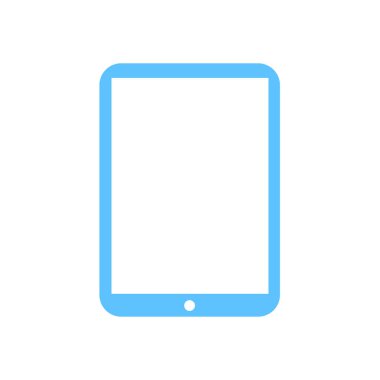 Modern dijital tablet Pc simgesi. Düz tasarım simgesi. EPS 10 vektör.