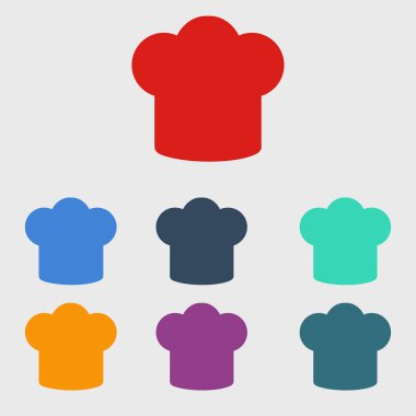 Chef şapka işareti simgesi. Şapka pişirme sembolü.