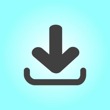 Simgesini indirin. Düğme yükleyin. Düz stil.