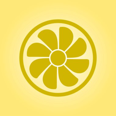 Egzoz vantilatörü simgesi. Havalandırma sembolü.