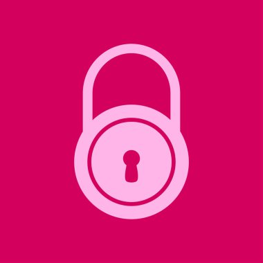 Kilit simgesi. Düz tasarım tarzı. Vektör EPS10.