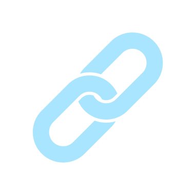 Bağlantı tek simge. Zincir bağlantı erkek.