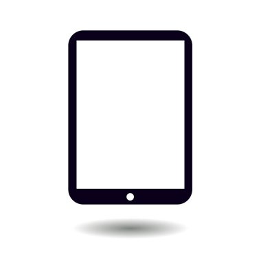 Modern dijital tablet Pc simgesi. Düz tasarım simgesi. EPS 10 vektör.