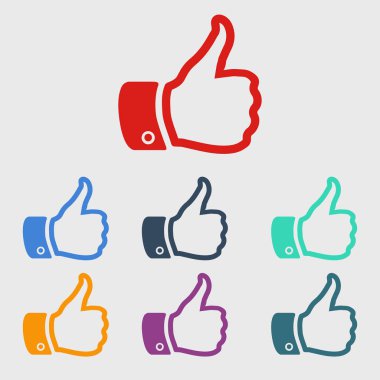 Simge gibi. El parmak tabela. Sembol başparmak. Düz tasarım stili. 